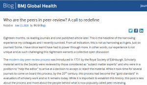 Who are the peers in peer-review? A call to redefine